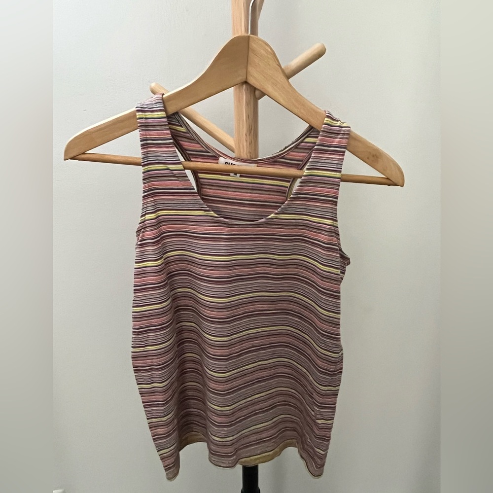 COPY - Woman’s multicolor striped tank top Summer No sleeve woman’s top Racer b…